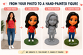 Custom Chibi Figure From Your Photo (Primed & Ready to Paint)